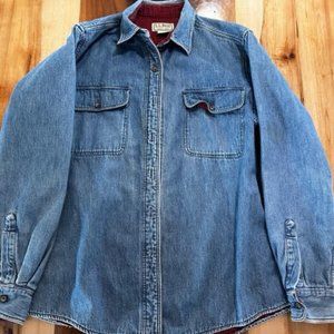 Vintage LL Bean Lined Denim Jacket